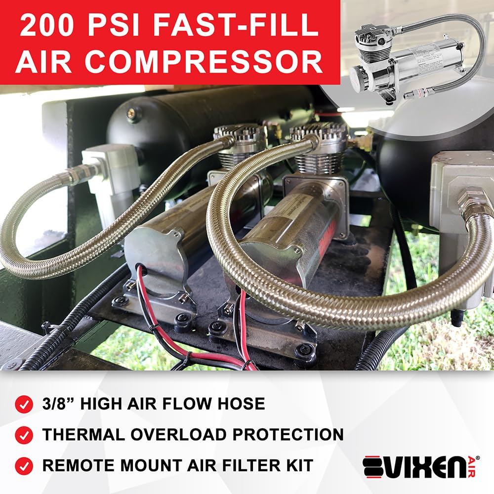 Amazon.com: Vixen Air Suspension Kit, 200 PSI Compressors, 6